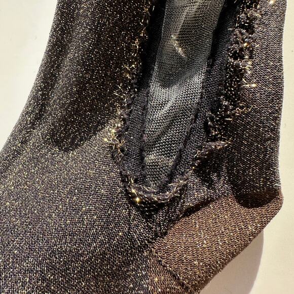 Hansel from Basel x Rachel Comey Slim Sheer Crew Black Gold Womens Socks 6-9.5 - Picture 12 of 14